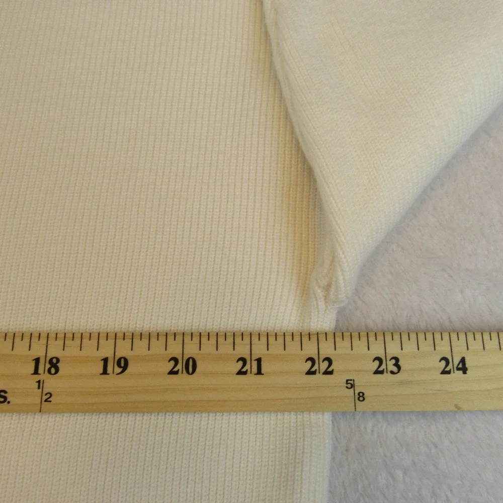Lillusory Ribbed Oversized Sweater Womens S Cream White Like New Crew Neck Knit